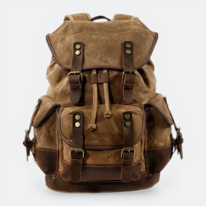 Sac à Dos Toile Vintage Homme Marron Sépia - | AïtaVia