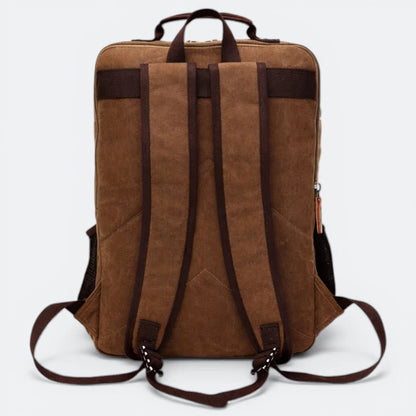 Sac à Dos Vintage en Toile pour Homme Bordeaux Foncé - | AïtaVia