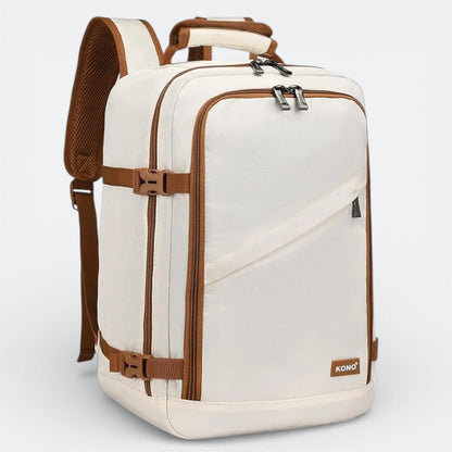 Sac à Dos Voyage Avion Cabine Blanc Ivoire - | AïtaVia