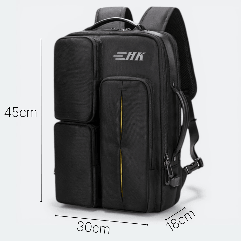 Sac à Dos Voyage pour Ordinateur Noir & Jaune - | AïtaVia