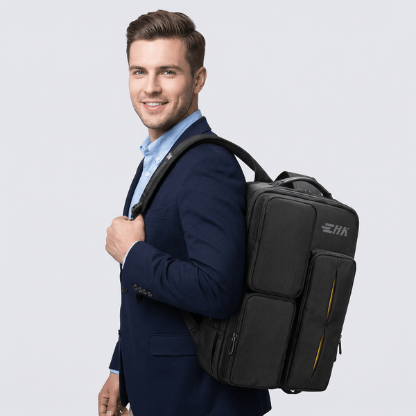 Sac à Dos Voyage pour Ordinateur Noir & Jaune - | AïtaVia