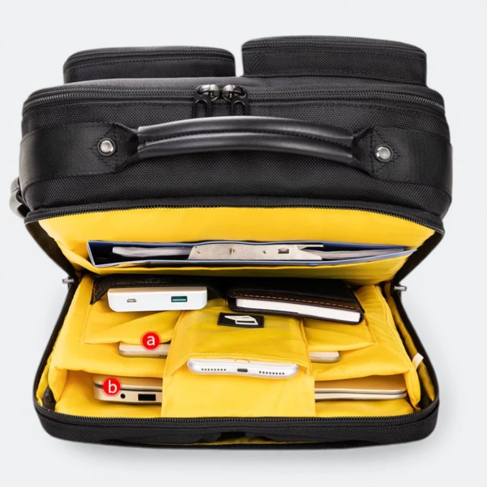 Sac à Dos Voyage pour Ordinateur Noir & Jaune - | AïtaVia