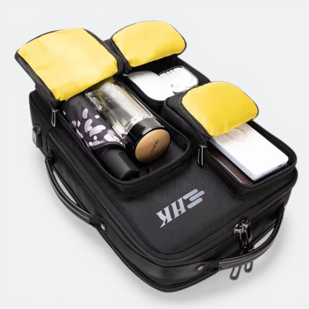 Sac à Dos Voyage pour Ordinateur Noir & Jaune - | AïtaVia