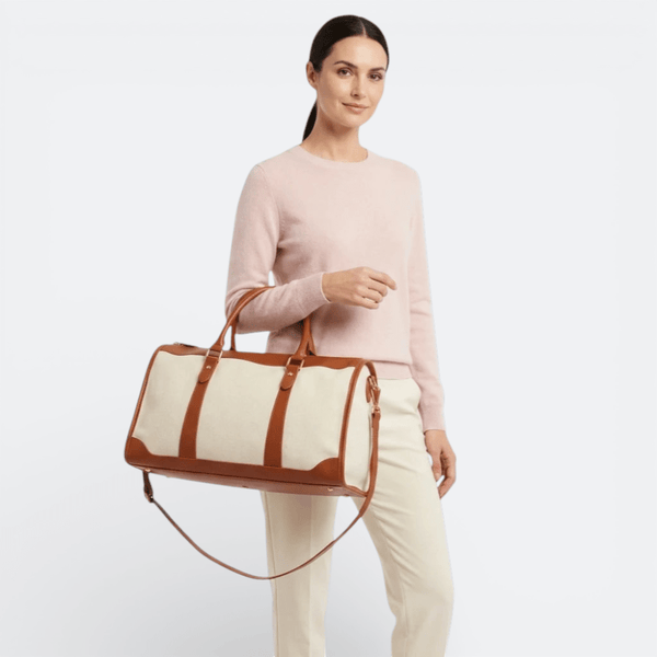 Sac à Main de Voyage Bandoulière sur l'Épaule Beige & Noir - | AïtaVia