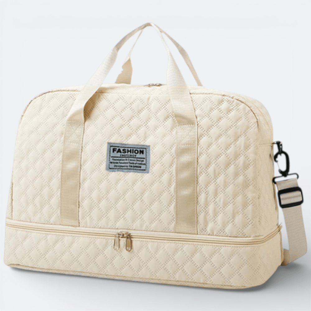 Sac à Main de Voyage Femme Bandoulière Beige Ivoire - | AïtaVia