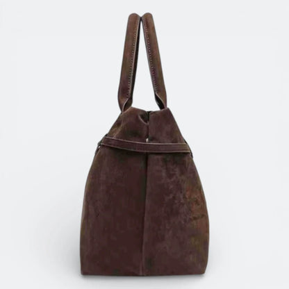 Sac à Main Fermeture Pression Brun Ébène - | AïtaVia