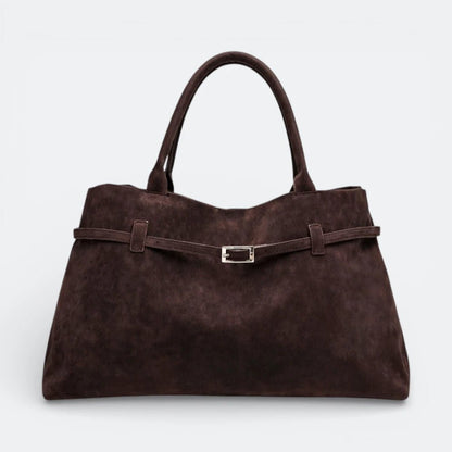 Sac à Main Fermeture Pression Brun Ébène - | AïtaVia