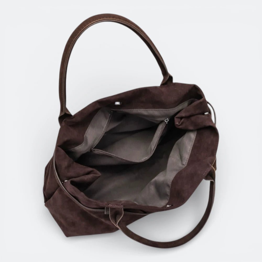 Sac à Main Fermeture Pression Brun Ébène - | AïtaVia