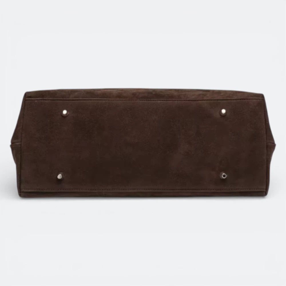 Sac à Main Fermeture Pression Brun Ébène - | AïtaVia