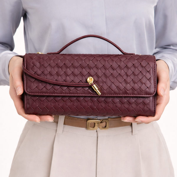 Sac Baguette Tressé pour Femme - Bandoulière Ajustable & Élégant