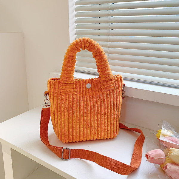 Sac à Bandoulière Velours Côtelé pour Femmes – Style Chic