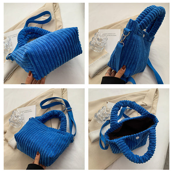 Sac à Bandoulière Velours Côtelé pour Femmes – Style Chic
