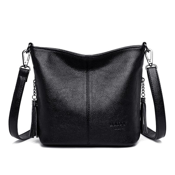 Sac Bandoulière Noir Souple pour Femmes - Style & Polyvalence