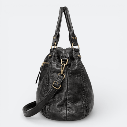Sac Bandoulière Cuir Souple Vintage Noir - | AïtaVia
