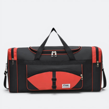 Sac Bandoulière Grand Format Homme Noir & Rouge - | AïtaVia