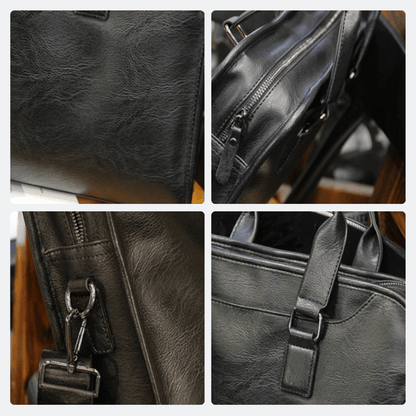 Sac Bandoulière Porte Document Homme Noir Charbon - | AïtaVia