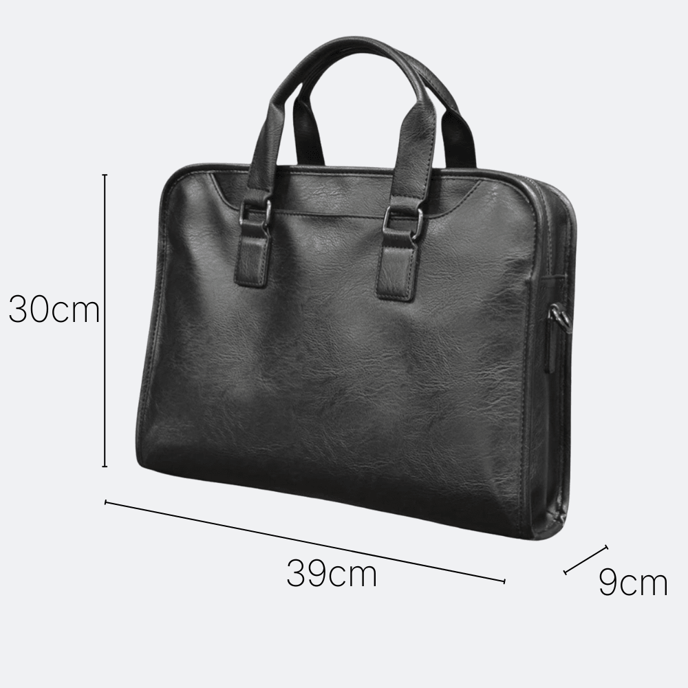Sac Bandoulière Porte Document Homme Noir Charbon - | AïtaVia