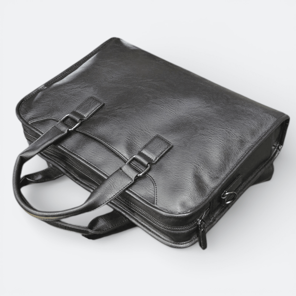 Sac Bandoulière Porte Document Homme Noir Charbon - | AïtaVia