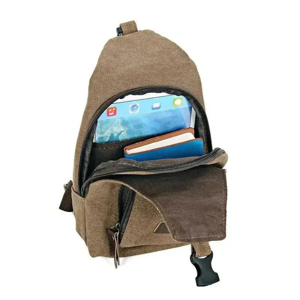 Sac bandoulière robuste en toile ajustable - Pratique et durable