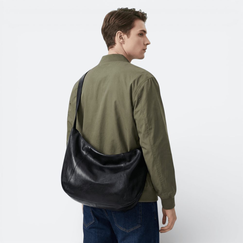 Sac Bandoulière Souple Homme Noir - | AïtaVia