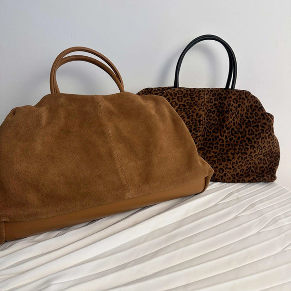 Sac Cabas Femme en Daim Élégant et Spacieux