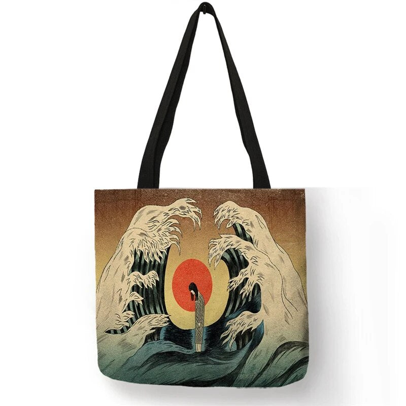 Sac Cabas Femme La Grande Vague Hokusai - Art Japonais