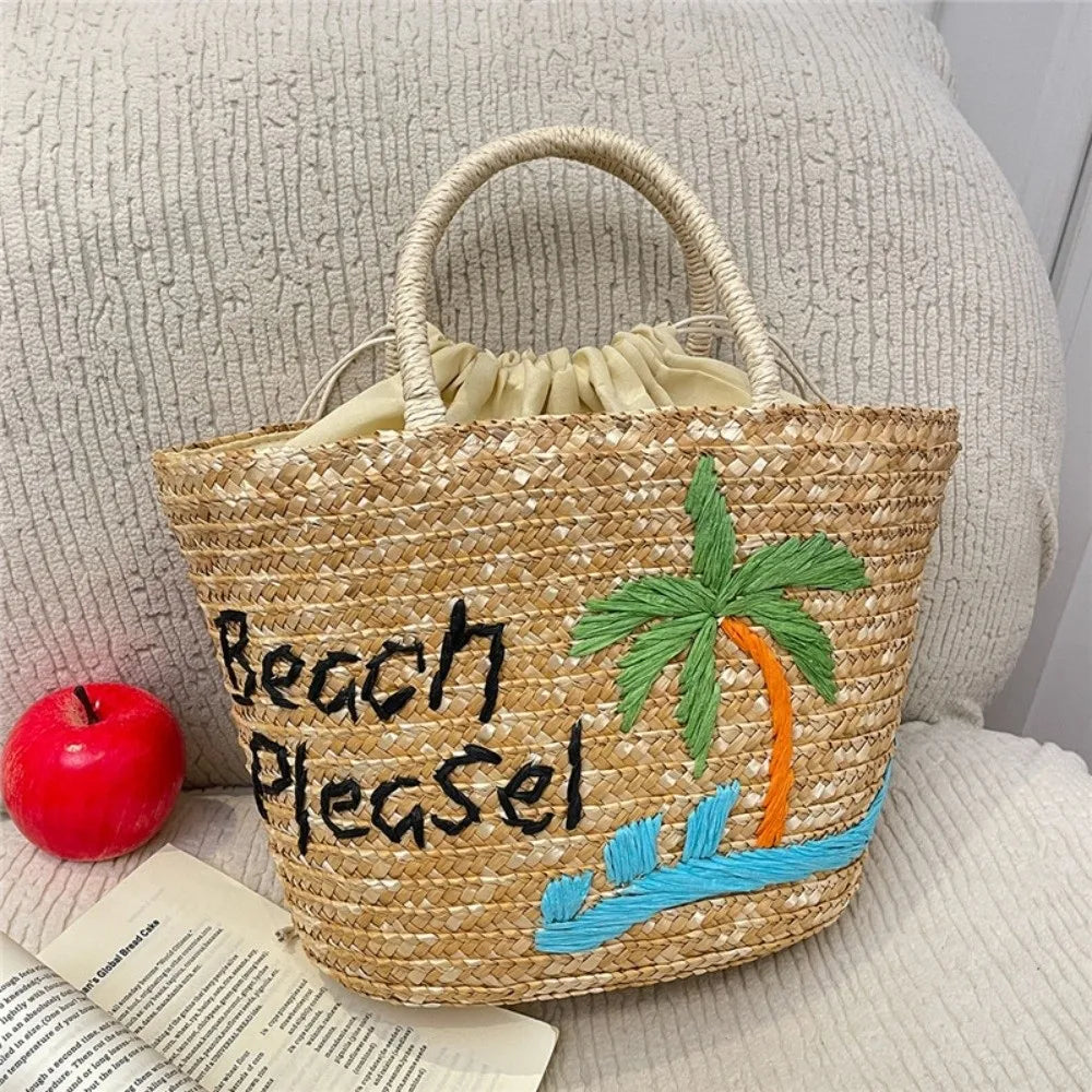 Sac de Plage Brodé pour Femmes - Style Estival
