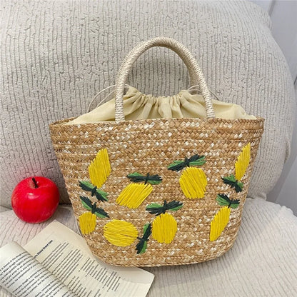 Sac de Plage Brodé pour Femmes - Style Estival