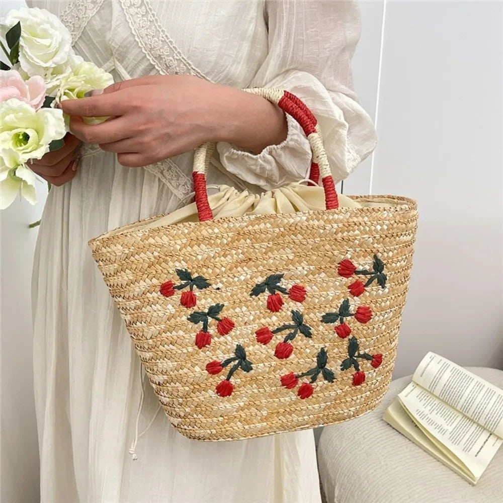 Sac de Plage Brodé pour Femmes - Style Estival