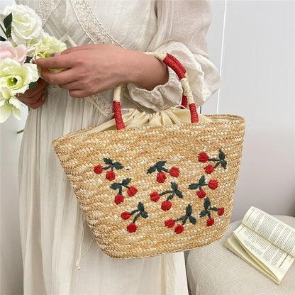 Sac de Plage Brodé pour Femmes - Style Estival