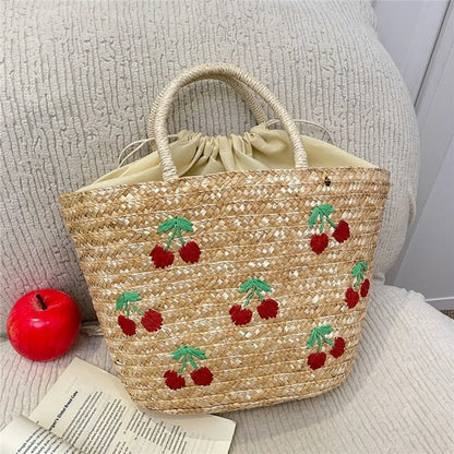 Sac de Plage Brodé pour Femmes - Style Estival