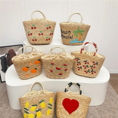 Sac de Plage Brodé pour Femmes - Style Estival