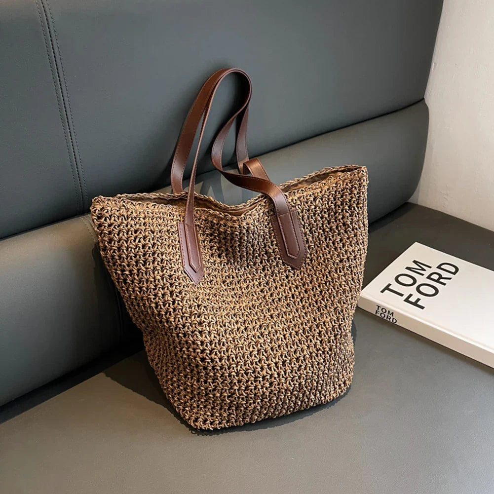 Sac de Plage Femme en Paille Léger et Tendance