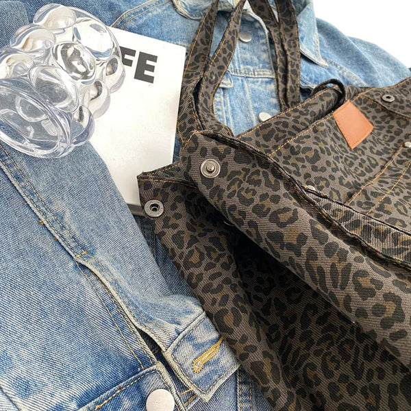 Grand Sac de Plage Léopard Femme Élégant