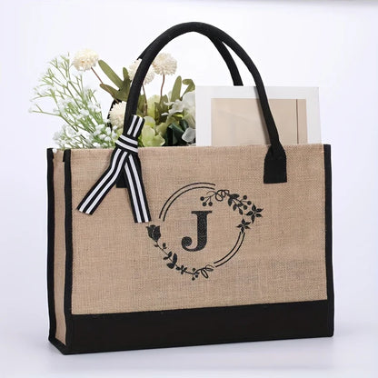 Sac de Plage Personnalisé en Toile de Jute pour Femmes