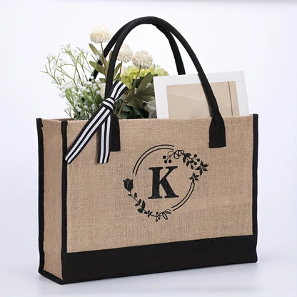 Sac de Plage Personnalisé en Toile de Jute pour Femmes