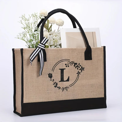 Sac de Plage Personnalisé en Toile de Jute pour Femmes
