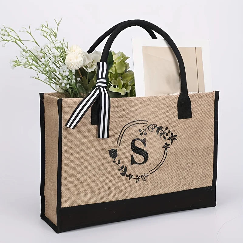 Sac de Plage Personnalisé en Toile de Jute pour Femmes