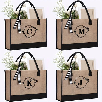 Sac de Plage Personnalisé en Toile de Jute pour Femmes