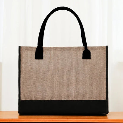 Sac de Plage Personnalisé en Toile de Jute pour Femmes
