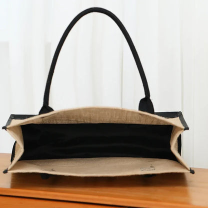 Sac de Plage Personnalisé en Toile de Jute pour Femmes