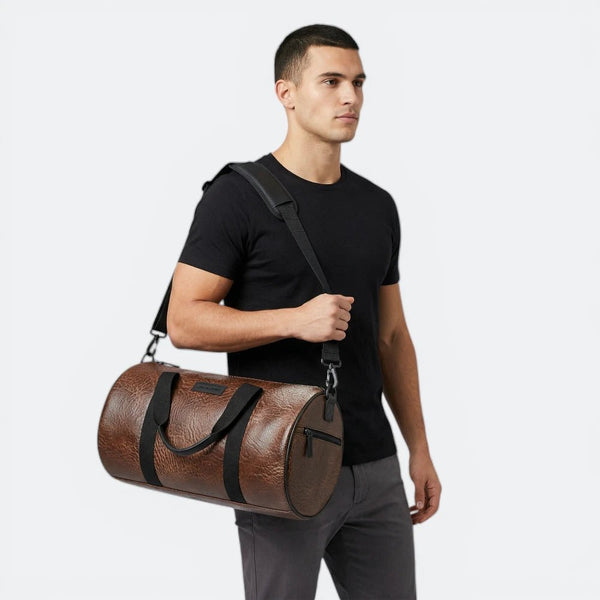 Sac de Sport Homme Cuir Marron Brun Café - | AïtaVia