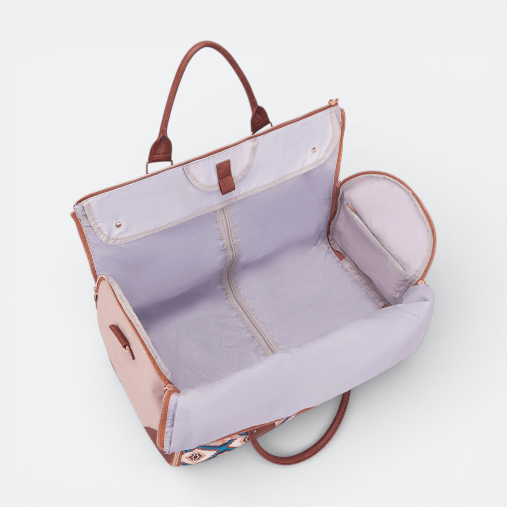 Sac de Voyage Pliable Extensible Diamants Turquoise - | AïtaVia