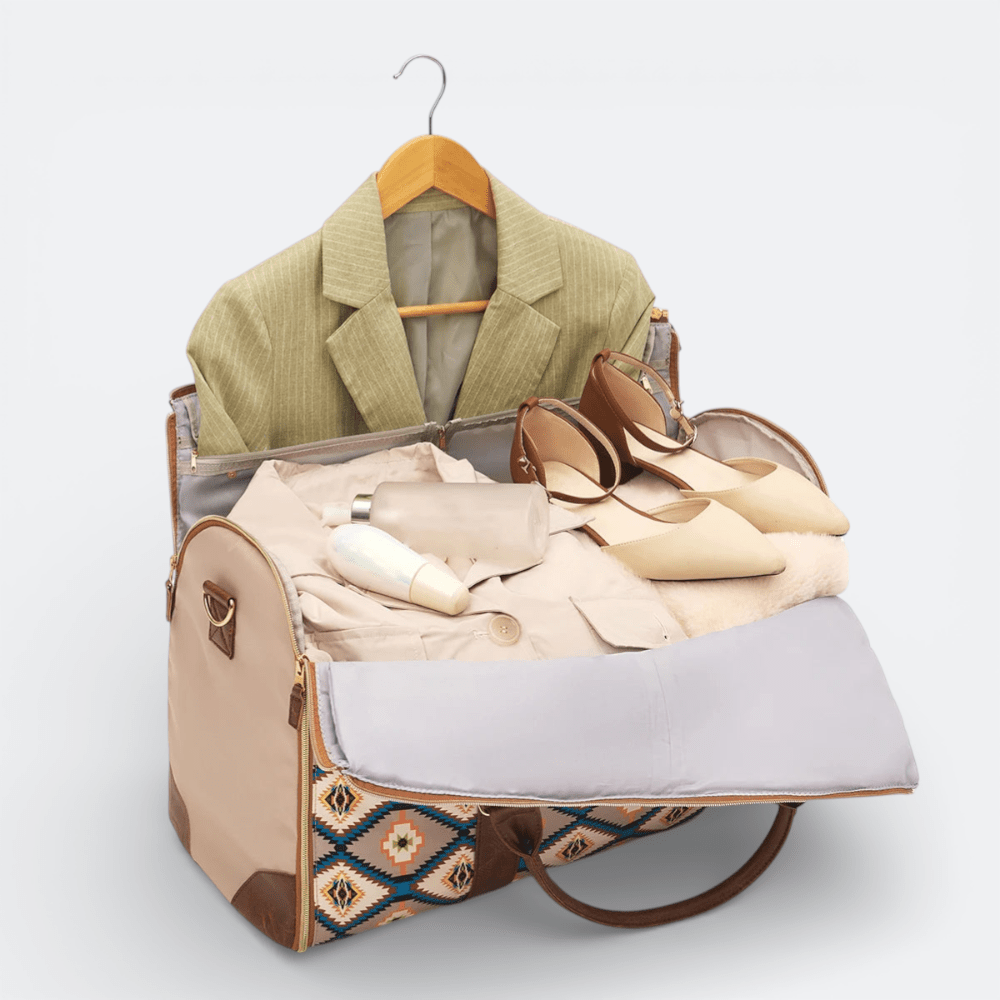 Sac de Voyage Pliable Extensible Diamants Turquoise - | AïtaVia