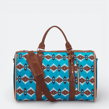 Sac de Voyage Pliable Extensible Diamants Turquoise - | AïtaVia