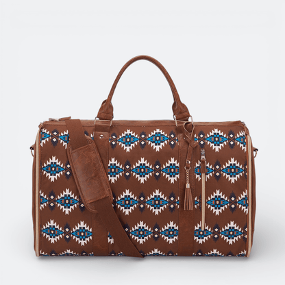 Sac de Voyage Pliable Extensible Tribal Brun - | AïtaVia