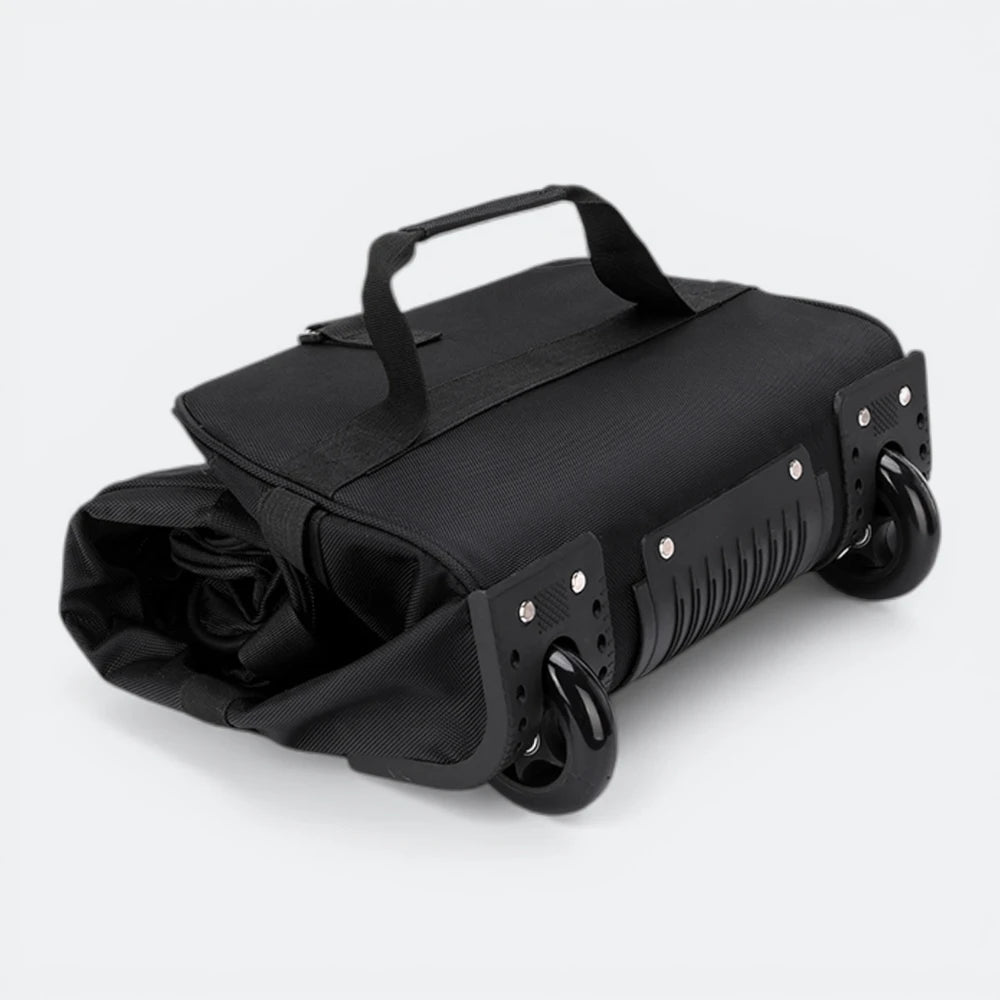 Sac de Voyage Polochon à Roulettes Noir & Bleu Gris - | AïtaVia