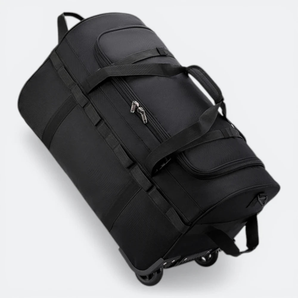 Sac de Voyage Polochon à Roulettes Noir Charbon - | AïtaVia