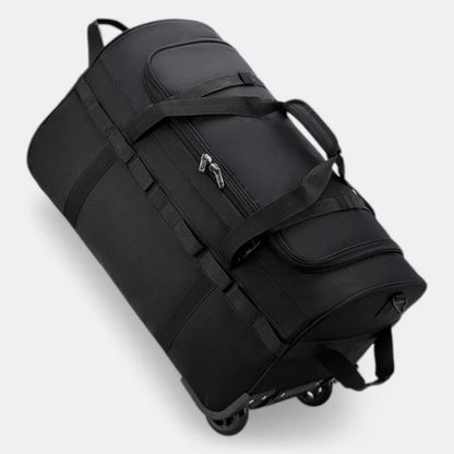 Sac de Voyage Polochon à Roulettes Noir Charbon - | AïtaVia