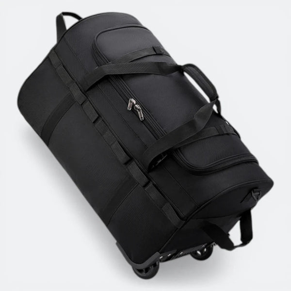 Sac de Voyage Polochon à Roulettes Noir Charbon - | AïtaVia